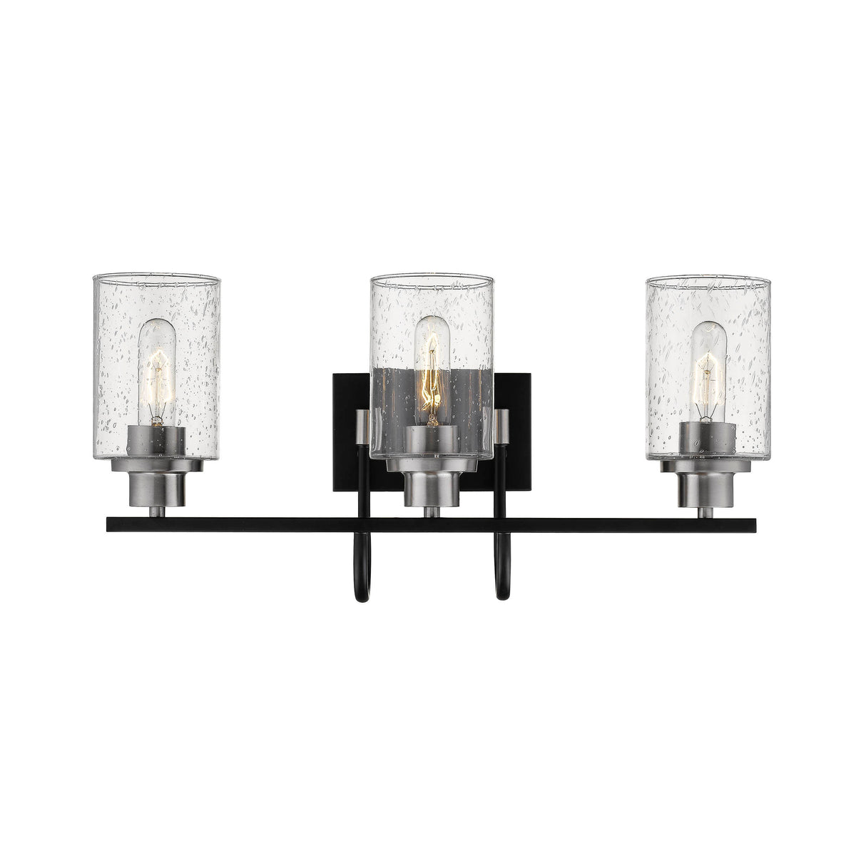 23.25'' Clifton Matte Black/Brushed Nickel 3 Light Bath Vanity