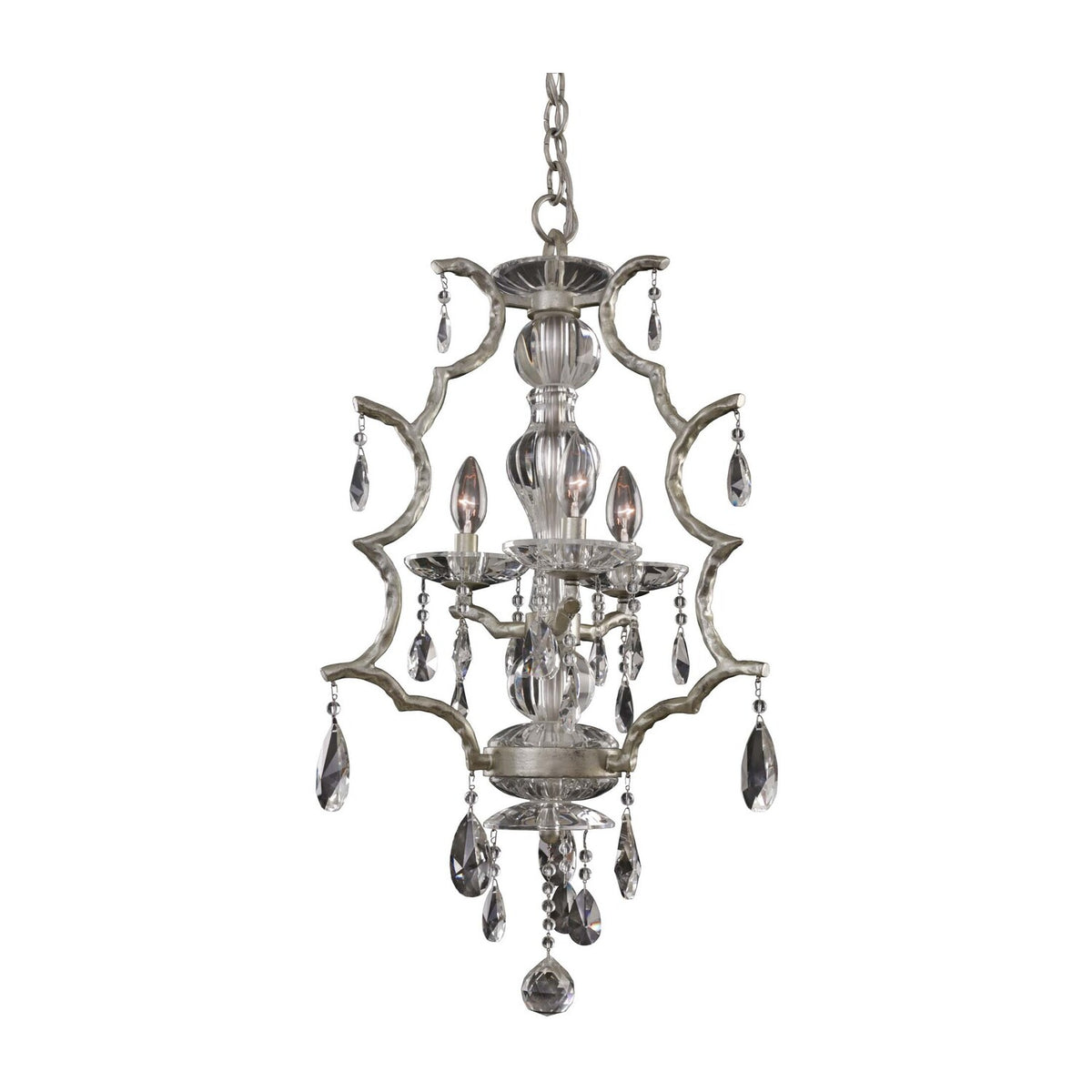 77'' Shorecrest 3 Light Sliver Dollar Chandelier