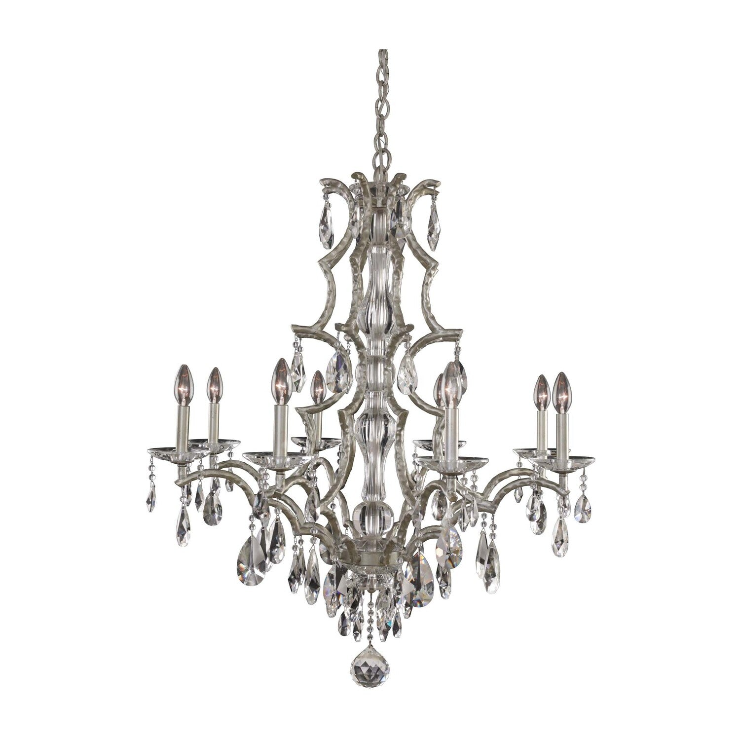 139'' Shorecrest 8 Light Sliver Dollar Chandelier