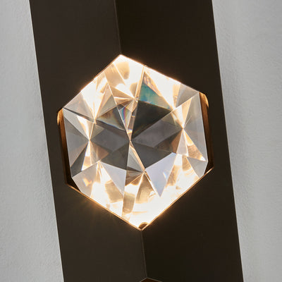 5'' Esterno Cristallo 1 Light Outdoor Bronze Fluorcarbon Outdoor Wall Sconce