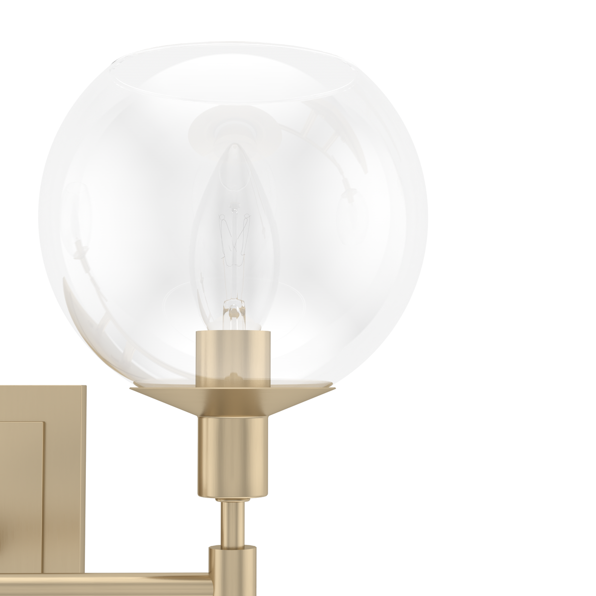 Xidane 18.25-inch 2-light Alturas Gold Vanity Light with Clear Glass