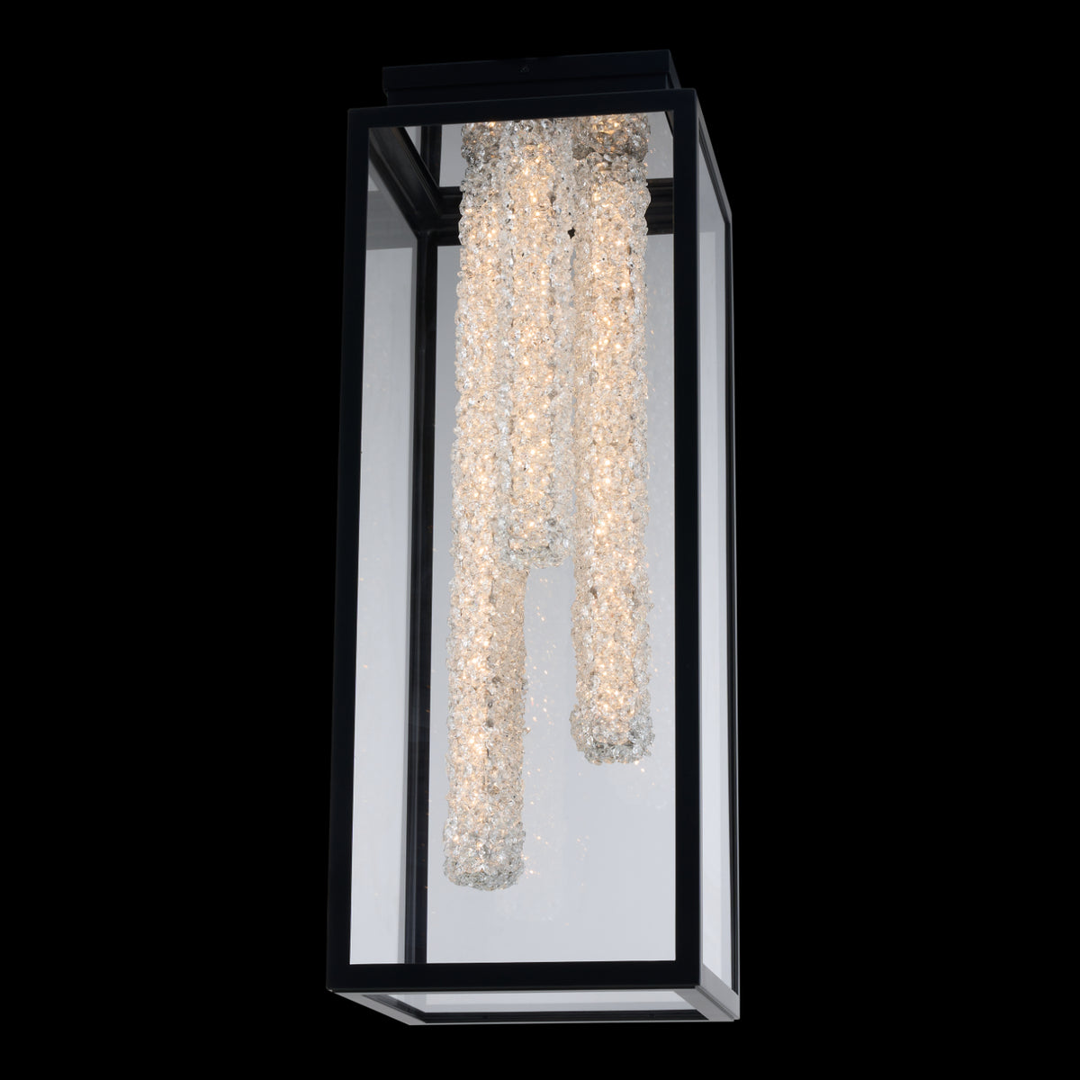 32'' Lina 3 Light Matte Black (fluorocarbon) Outdoor Flush Mount