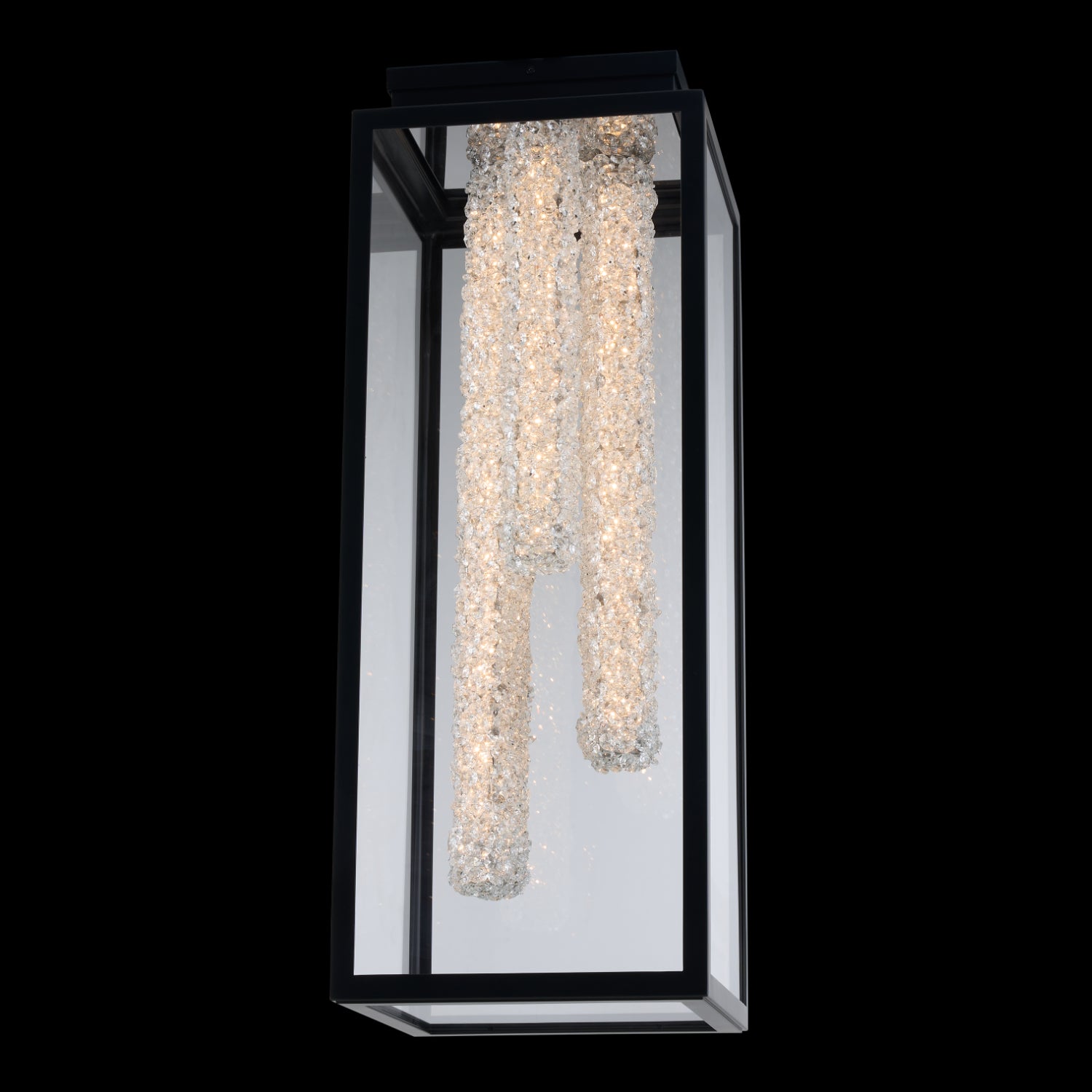 32'' Lina 3 Light Matte Black (fluorocarbon) Outdoor Flush Mount