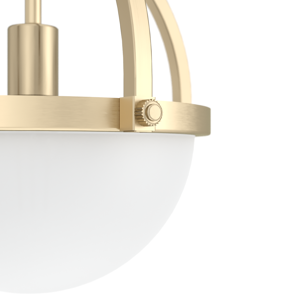 Wedgefield 12.75-inch 1-light Alturas Gold Orb Pendant with Frosted Cased White Glass