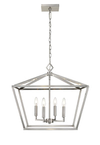 21.5'' Corona Satin Nickel 4 Light Pendant
