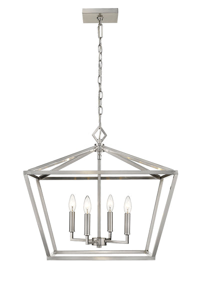 21.5'' Corona Satin Nickel 4 Light Pendant