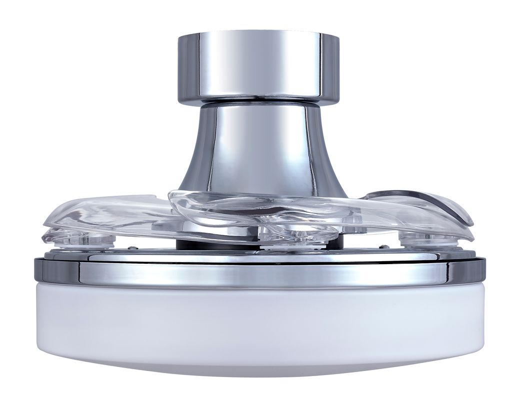 36 Inch Chrome Retractable Blade Ceiling Fan