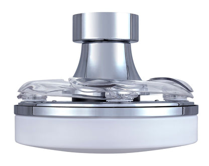 36 Inch Chrome Retractable Blade Ceiling Fan