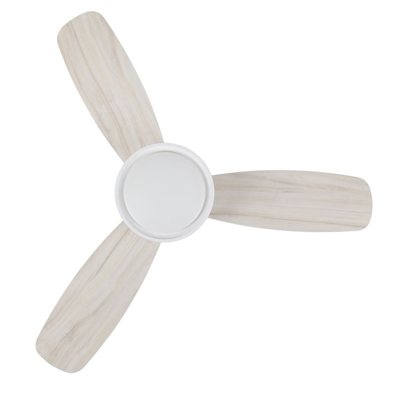 52 Inch 1 Light LED Indoor Outdoor White Ceiling Fan with Remote