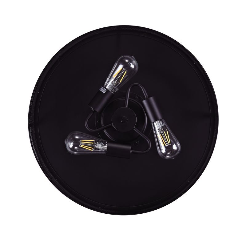 48 Inch Black Fan with 3 Lights and Retractable Blades Remote Included