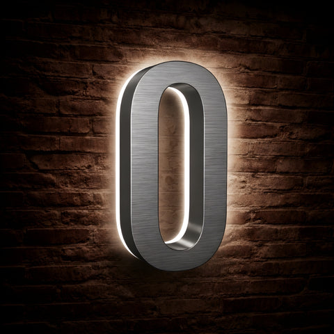 Illuminated Address Numbers - Stainless Steel - 6000K
