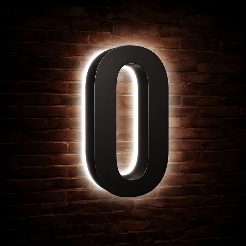 Illuminated Address Numbers - Stainless Steel - 6000K