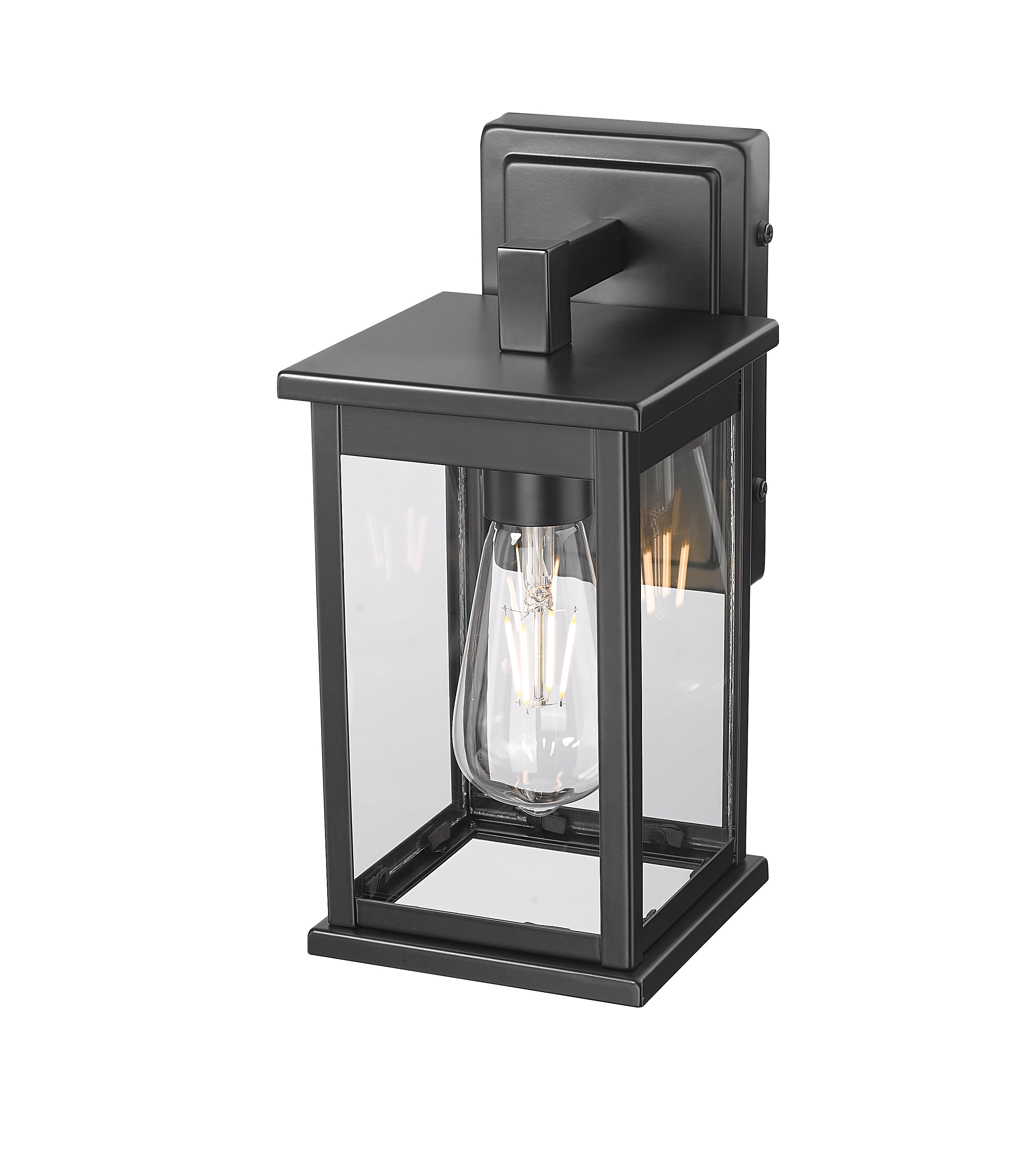 7'' Bowton II Powder Coated Black 1 Light Wall Sconce