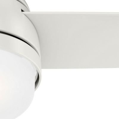 48 inch Midtown Fresh White Ceiling Fan with LED Light Kit and Handheld Remote