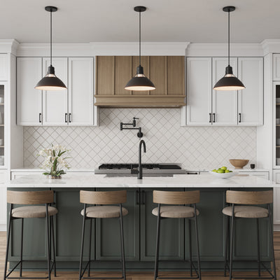 9.75'' R Series Satin Black 1 Light Pendant