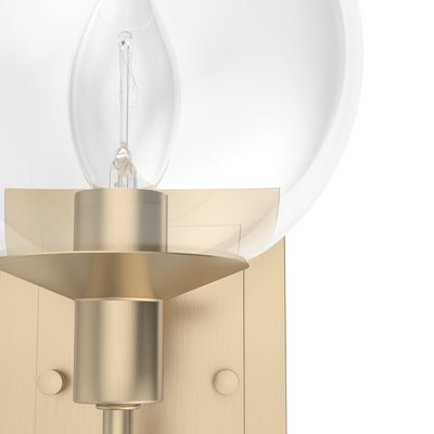 Xidane 10.25-inch 1-light Alturas Gold Wall Sconce with Clear Glass