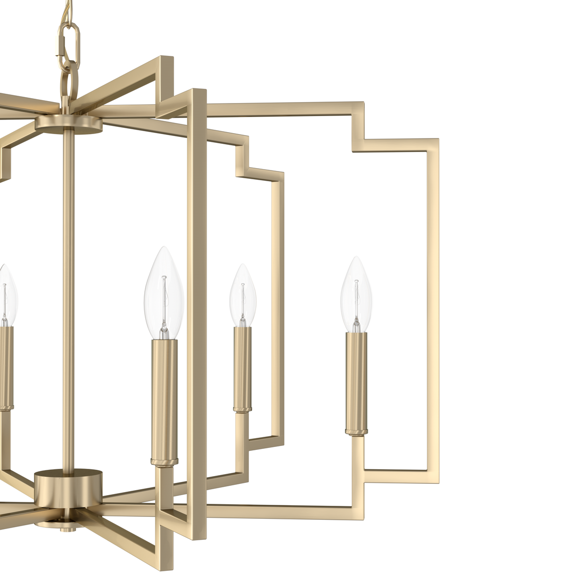Zoanne 30-inch 6-light Alturas Gold Lantern Chandelier