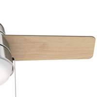 36 inch Aker Brushed Nickel Ceiling Fan with LED Light Kit and Pull Chain