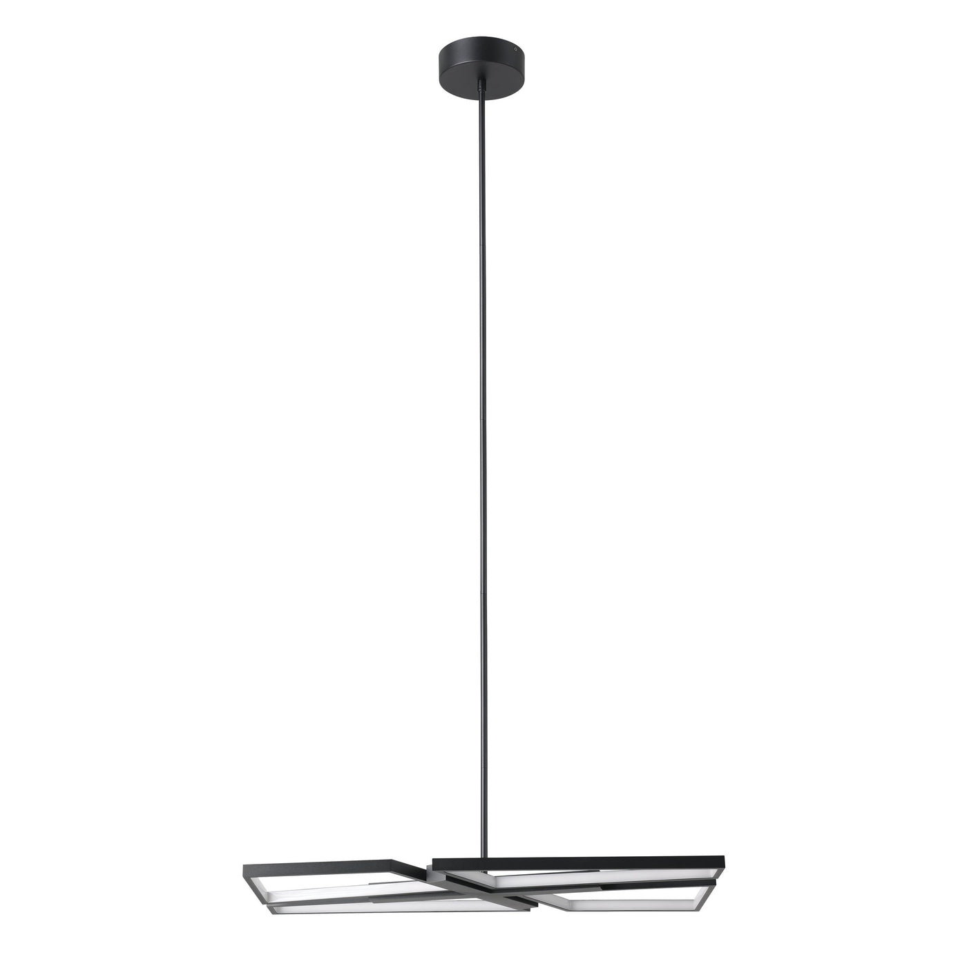 Alfie 30-inch 4-light Textured Black 3CCT LED Chandelier