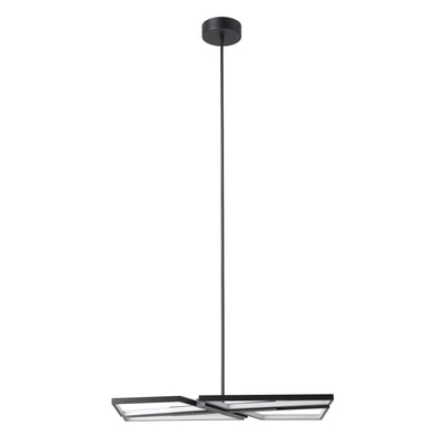 Alfie 30-inch 4-light Textured Black 3CCT LED Chandelier