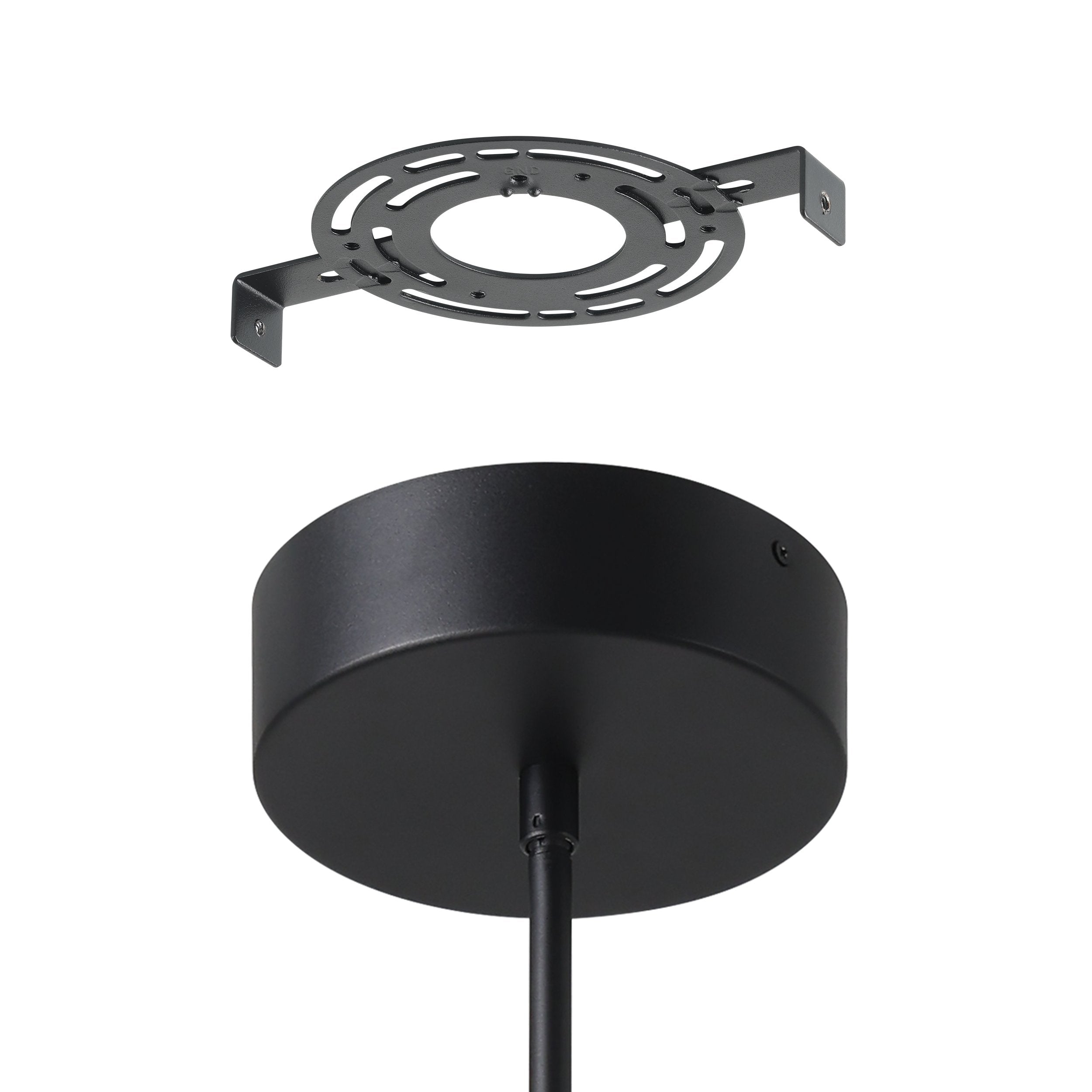 Alfie 30-inch 4-light Textured Black 3CCT LED Chandelier