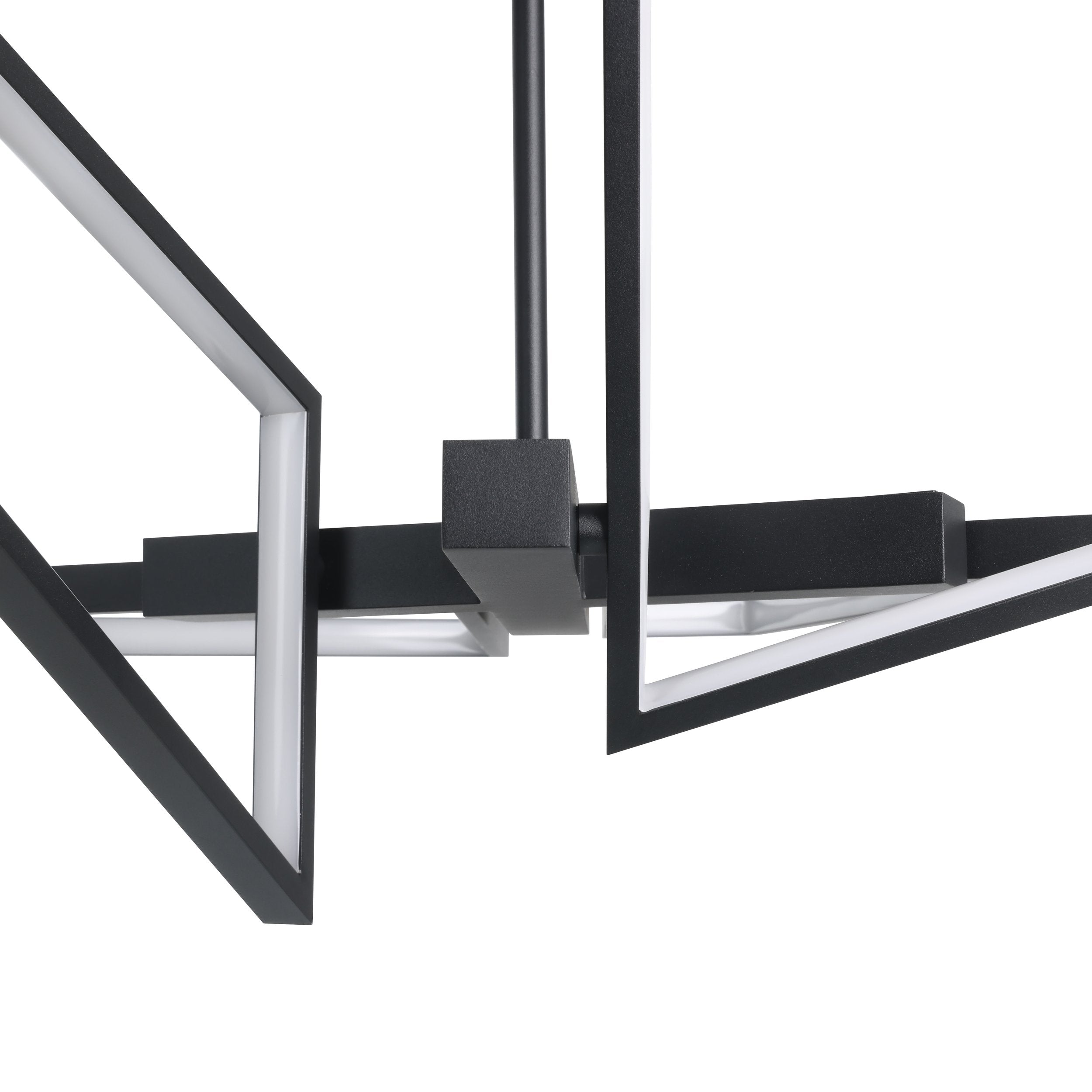 Alfie 30-inch 4-light Textured Black 3CCT LED Chandelier
