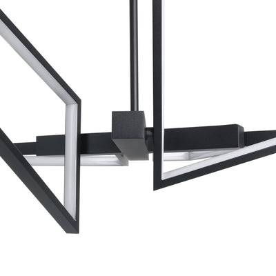 Alfie 30-inch 4-light Textured Black 3CCT LED Chandelier
