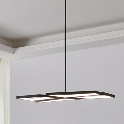 Alfie 30-inch 4-light Textured Black 3CCT LED Chandelier