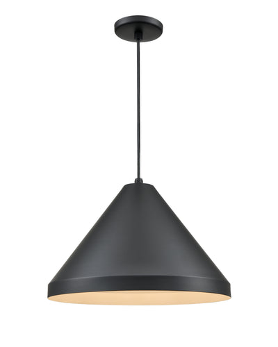 13 x 11-inch R Series Satin Black 1-Light Black Glass Cone Pendant Light