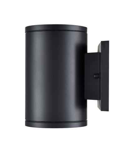 7-inch Vegas Powder Coated Black Outdoor Wall Sconce