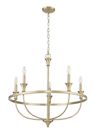 28'' Emery Modern Gold 5 Light Chandelier