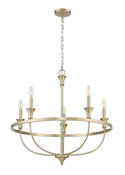 28'' Emery Modern Gold 5 Light Chandelier