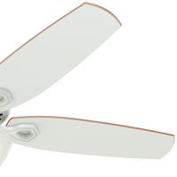 52 inch Builder White Ceiling Fan with LED Light Kit and Pull Chain