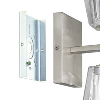 Valentin 13-inch 2-light Brushed Nickel Vanity Light with Clear Pressed Glass Shades