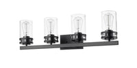 30.25'' Lunden Matte Black 4 Light Bath Vanity