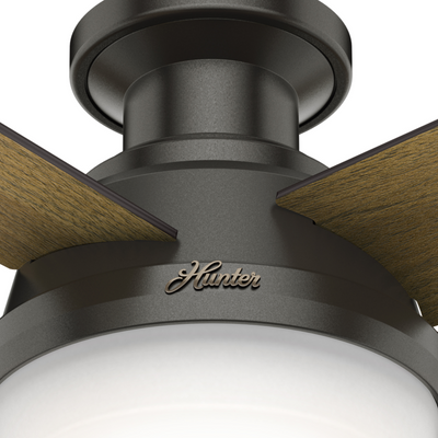 52 inch Dempsey Noble Bronze Low Profile Ceiling Fan with LED Light Kit and Handheld Remote