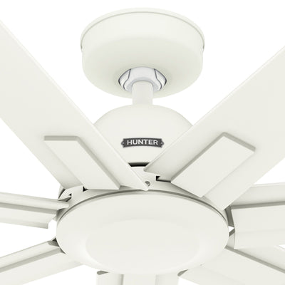 72 inch Downtown ENERGY STAR® Matte White Damp Rated Ceiling Fan and Wall Control
