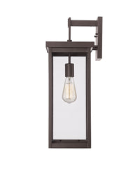 22-inch Barkeley Powder Coated Bronze 1-Light Outdoor Wall Sconce with Clear Glass