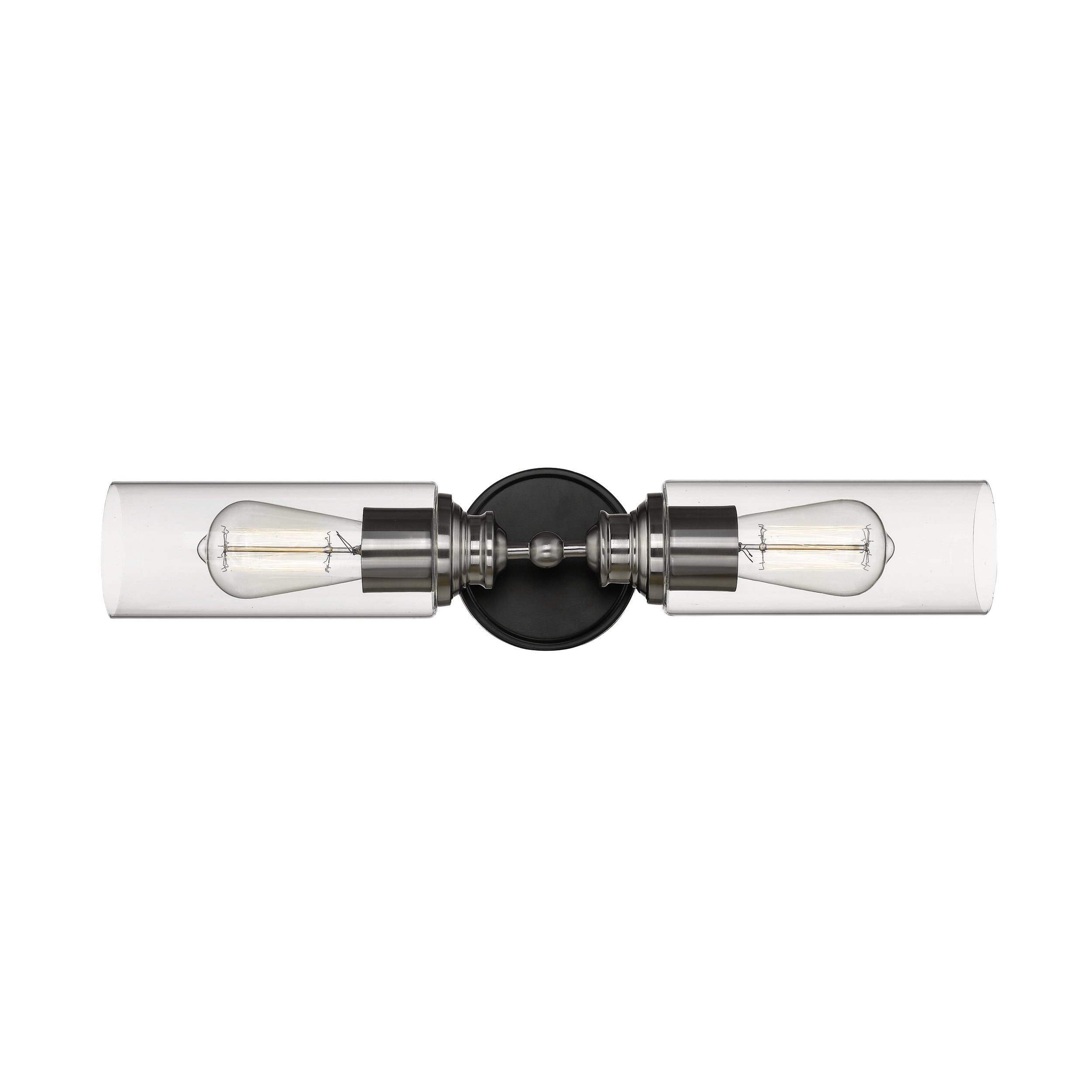 22.5''  Matte Black/Brushed Nickel 2 Light Bath Vanity