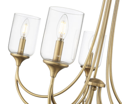 23'' Waddingham Vintage Brass 5 Light Chandelier