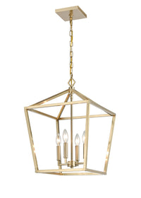 24'' Corona Modern Gold 4 Light Pendant