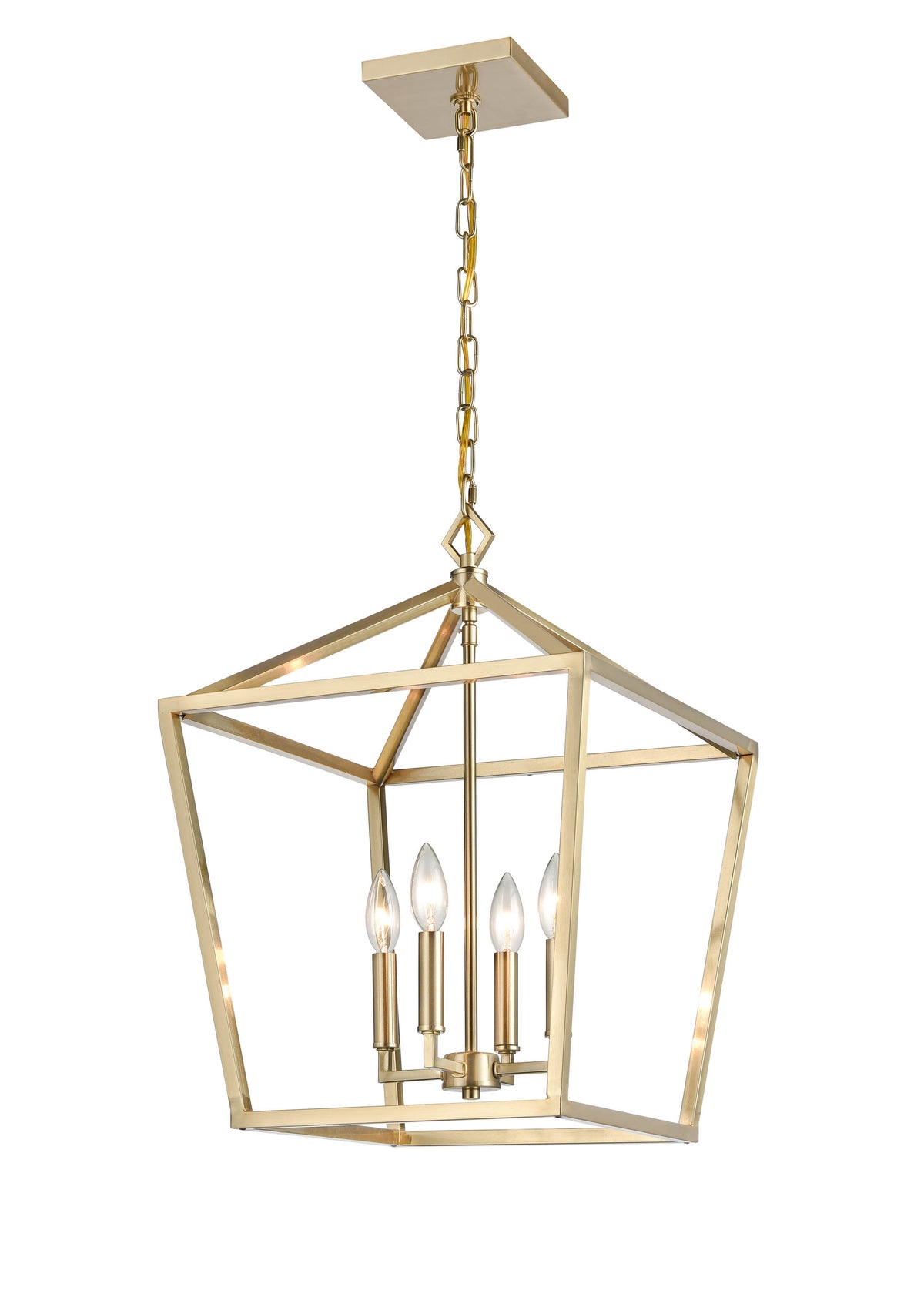 24'' Corona Modern Gold 4 Light Pendant
