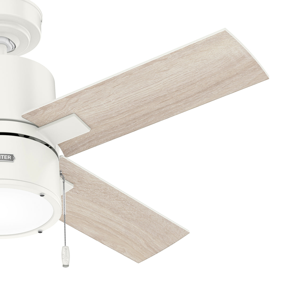 42 inch Beck Fresh White Ceiling Fan with LED Light Kit and Pull Chain