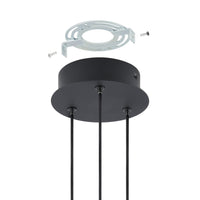 Grazia 24-inch Matte Black and Brushed Gold LED Chandelier