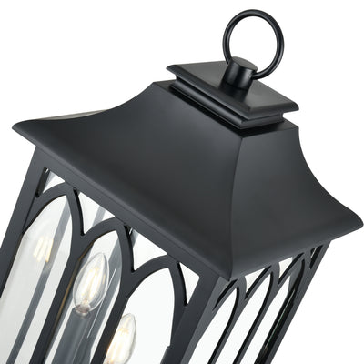 29'' Mallorey Powder Coated Black 3 Light Post Lantern