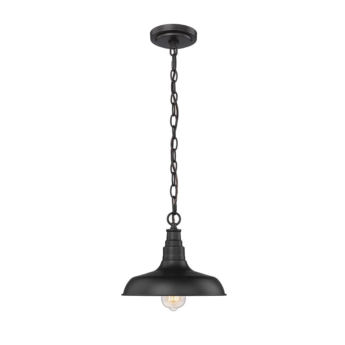 73.7'' Milltown Powder Coated Black 1 Light Hanging Lantern