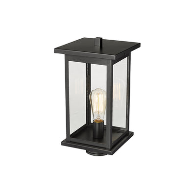 15.5'' Bowton Powder Coated Black 1 Light Post Lantern
