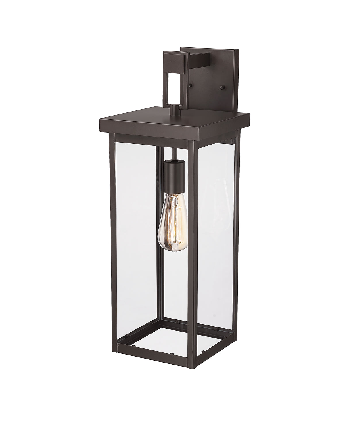 22-inch Barkeley Powder Coated Bronze 1-Light Outdoor Wall Sconce with Clear Glass