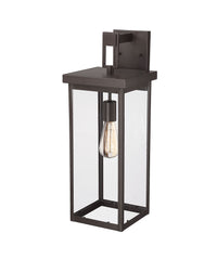 22-inch Barkeley Powder Coated Bronze 1-Light Outdoor Wall Sconce with Clear Glass