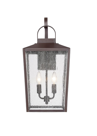 21.75-inch Devens Powder Coated Bronze 2-Light Outdoor Wall Sconce